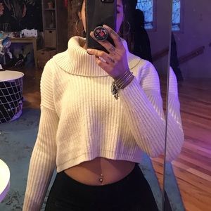 EXPRESS CROPPED SPARKLY SWEATER